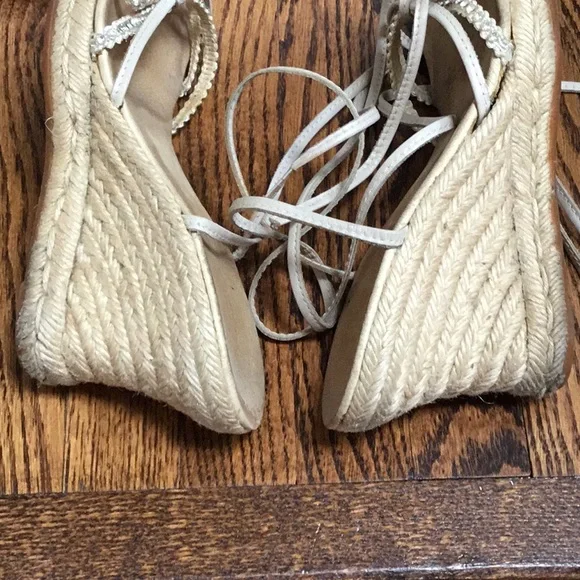 Aldo Rafia Ankle Tie Rhinestone Sandals - Picture 8 of 10